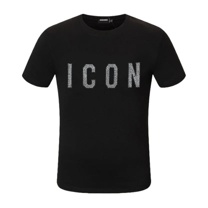 Dsquared2 Crystal ICON Cotton T-Shirt – 100% Cotton Unisex Tee | Black & White