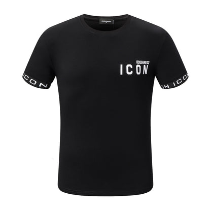 Dsquared2 ICON Sleeve Stripe Cotton T-Shirt – 100% Cotton Unisex Tee | Black & White