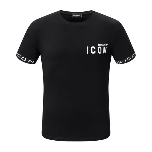 Dsquared2 ICON Sleeve Stripe Cotton T-Shirt – 100% Cotton Unisex Tee | Black & White