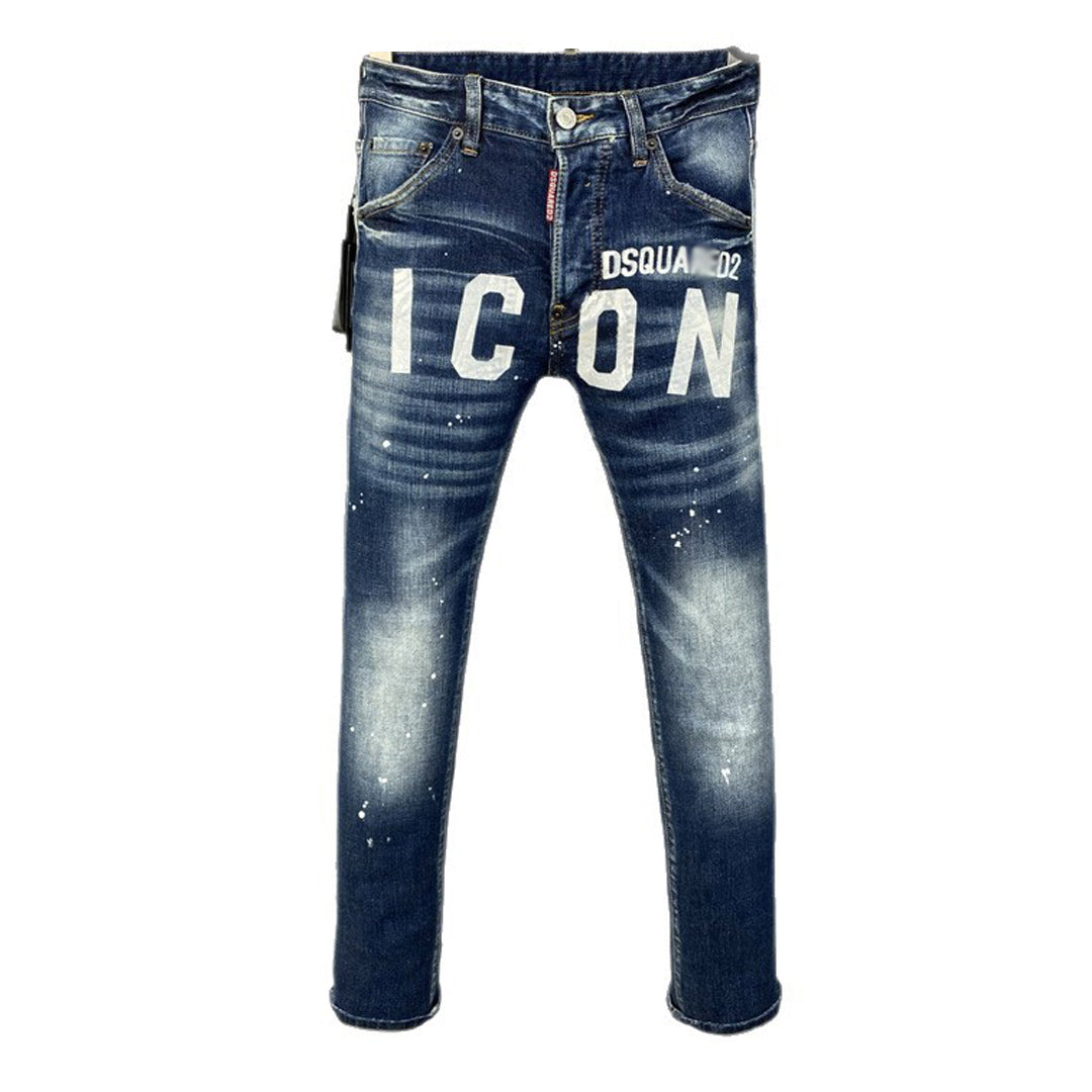 Dsquared2 Men's Slim Fit Logo Jeans — Signature Dark Wash