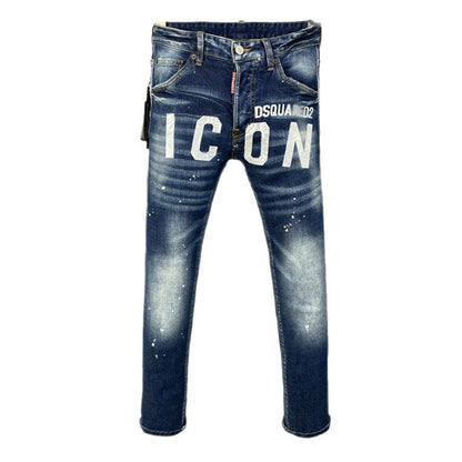 Dsquared2 Men's Slim Fit Logo Jeans — Signature Dark Wash