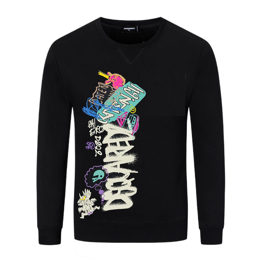 Dsquared2 Graffiti Logo Cotton Sweatshirt — From the Wall to the Runway