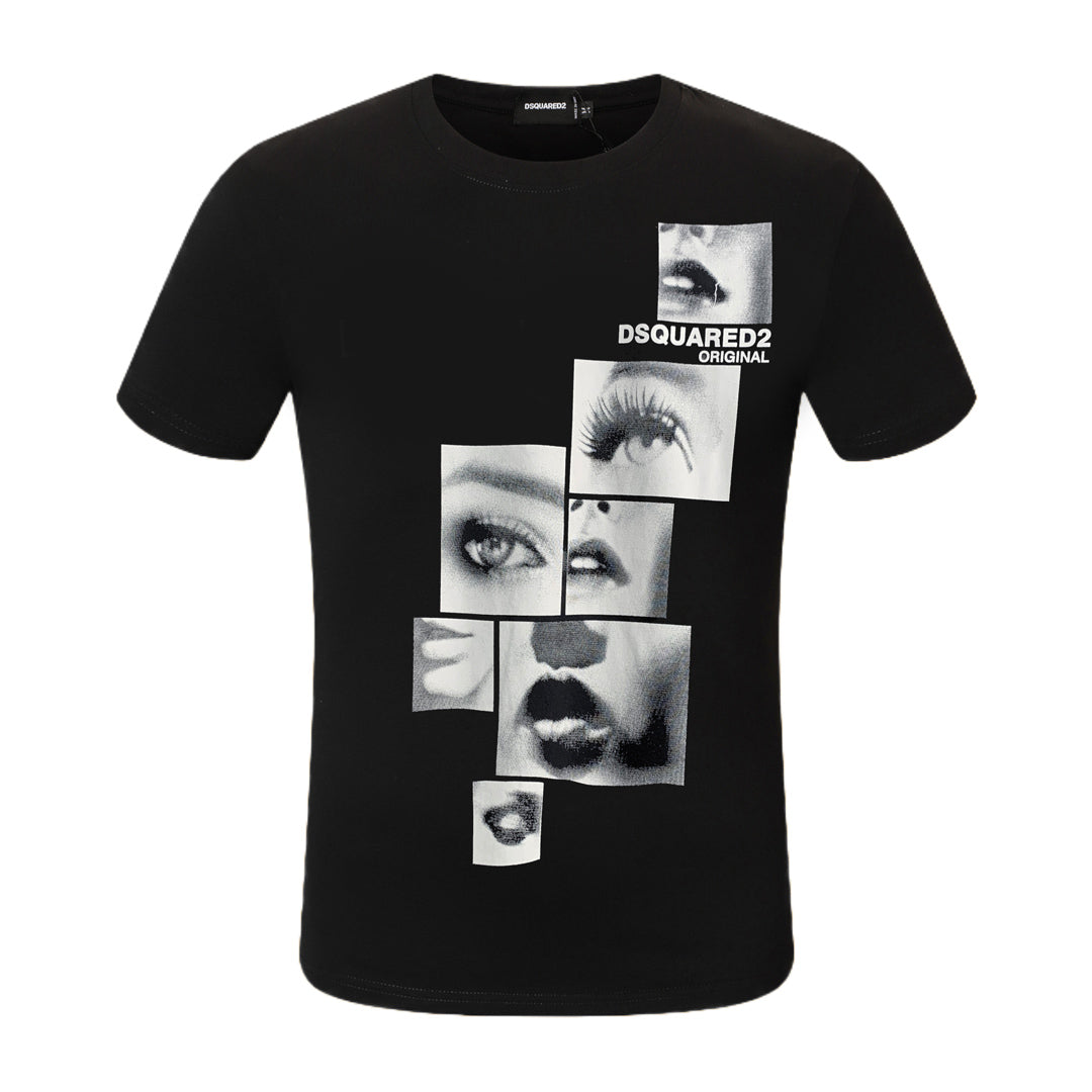Dsquared2 Photo Poster Cotton T-Shirt – 100% Cotton Unisex Tee | Black & White