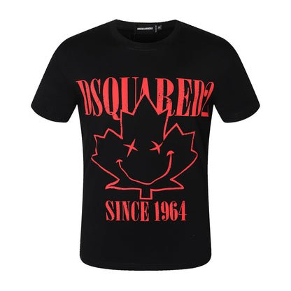 Dsquared2 Maple Leaf IV Cotton T-Shirt – 100% Cotton Unisex Tee | Black & White