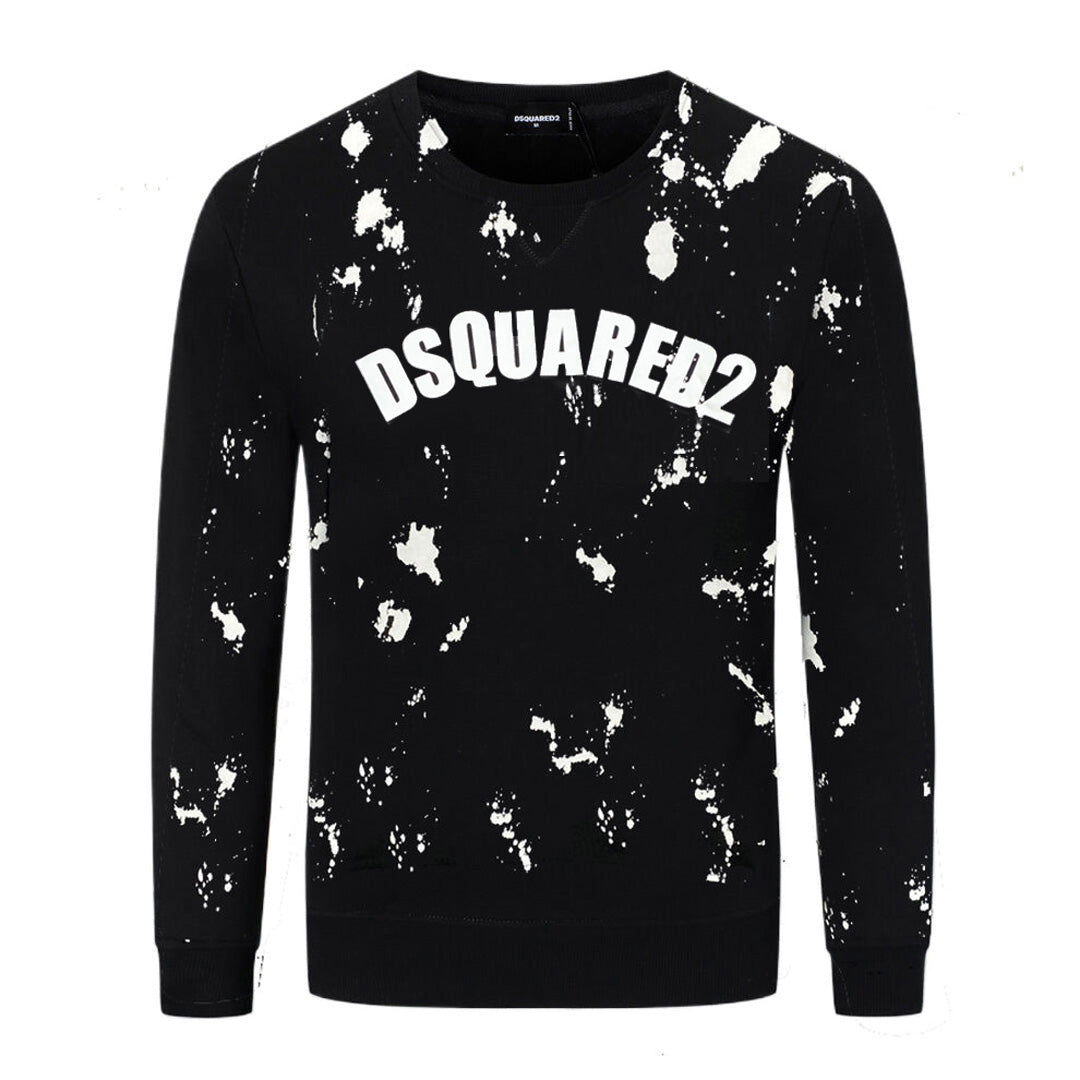 Dsquared2 Paint Logo Cotton Sweatshirt — Street Art Meets Italian Craft
