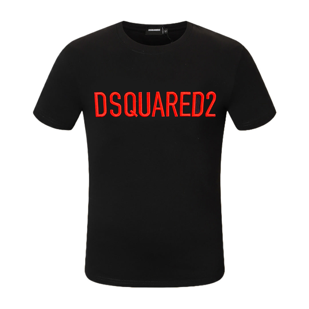 Dsquared2 Embroidery Logo Cotton T-Shirt – 100% Cotton Unisex Tee | Black & White