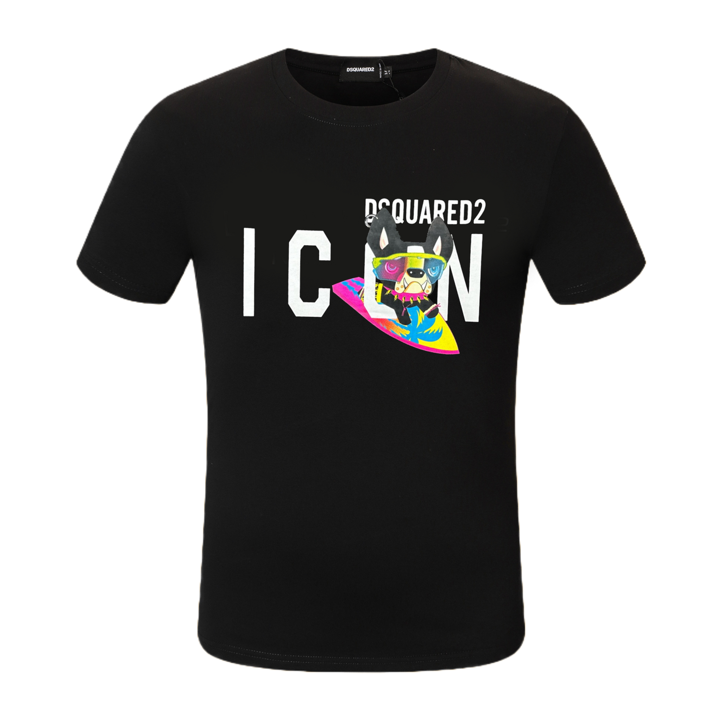 Dsquared2 Surfing ICON Cotton T-Shirt – 100% Cotton Unisex Tee | Black & White