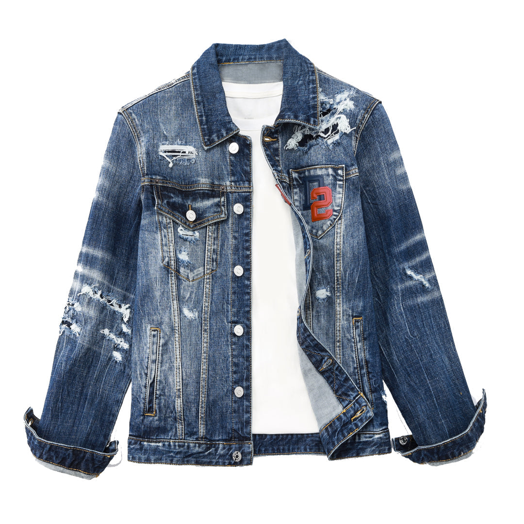 Dsquared2 All-Over Spots Slim Denim Jacket — The Original.