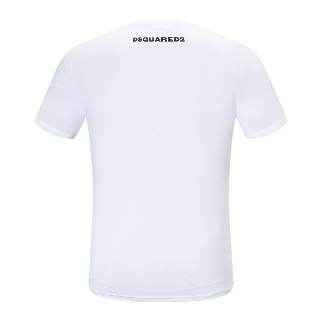 Dsquared2 DSQ2 Print Cotton T-Shirt – 100% Cotton Unisex Tee | White & Black