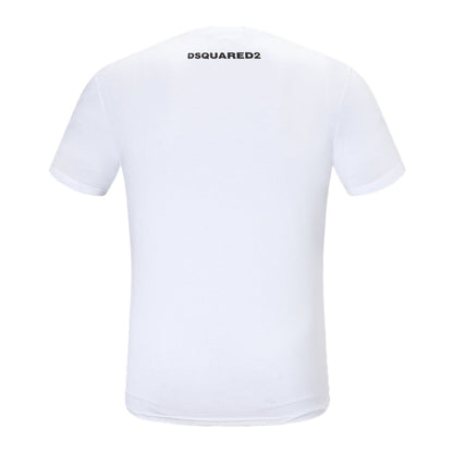 Dsquared2 DSQ2 Print Cotton T-Shirt – 100% Cotton Unisex Tee | White & Black