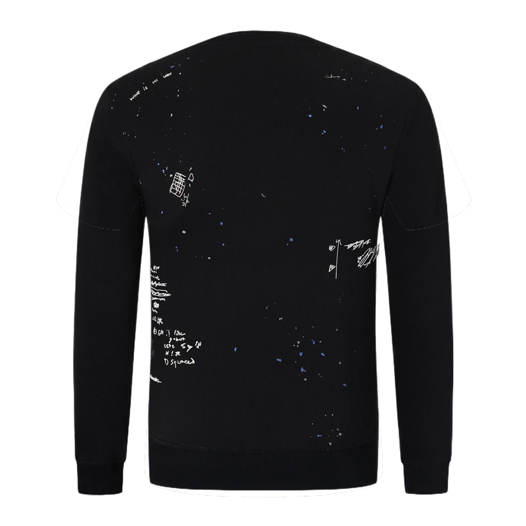Dsquared2 Graffiti Poster Cotton Sweatshirt — Wear the Wall, Own the Street