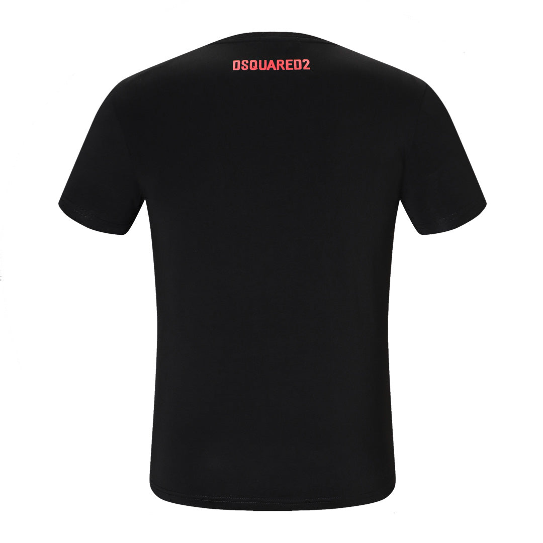 Dsquared2 Maple Leaf II Cotton T-Shirt – 100% Cotton Unisex Tee | Black & White