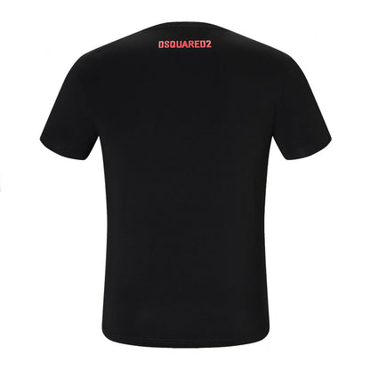 Dsquared2 Maple Leaf II Cotton T-Shirt – 100% Cotton Unisex Tee | Black & White
