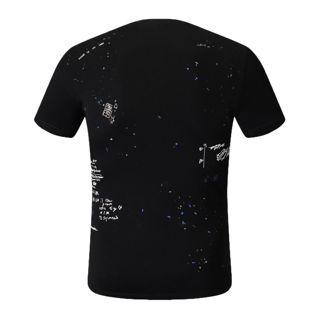 Dsquared2 Poster Graffiti Cotton T-Shirt – 100% Cotton Unisex Tee | Black & White