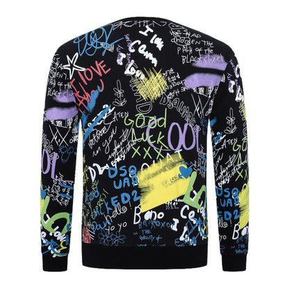 Dsquared2 Graffiti Cotton Sweatshirt — Pure Street Art, Italian Precision