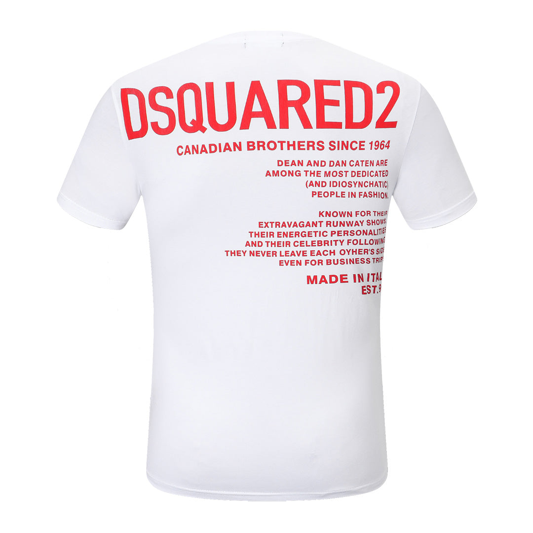 Dsquared2 Maple Leaf Cotton T-Shirt – 100% Cotton Unisex Tee | White & Black