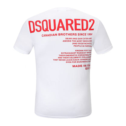 Dsquared2 Maple Leaf Cotton T-Shirt – 100% Cotton Unisex Tee | White & Black