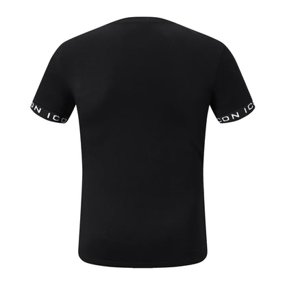Dsquared2 ICON Sleeve Stripe Cotton T-Shirt – 100% Cotton Unisex Tee | Black & White