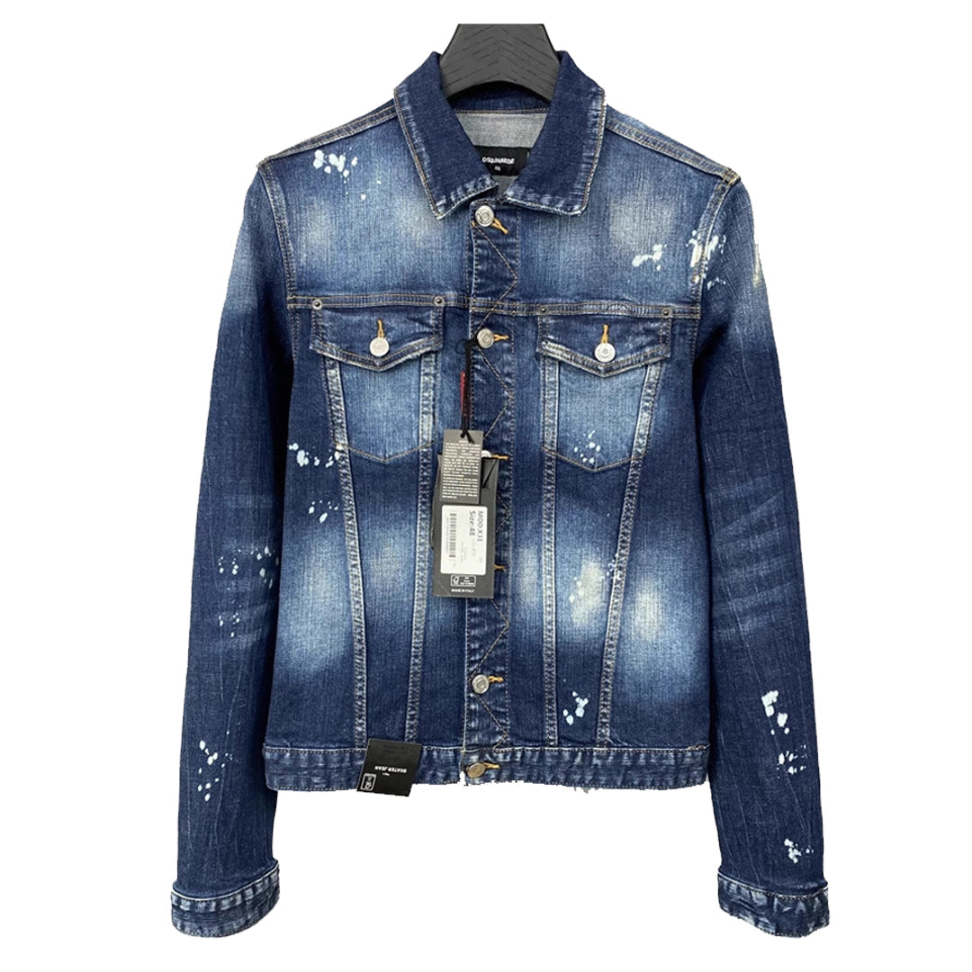 Dsquared2 All-Over Spots Slim Denim Jacket — Premium IV.