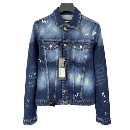 Dsquared2 All-Over Spots Slim Denim Jacket — Premium IV.