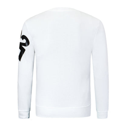 Dsquared2 Diagonal Logo Cotton Sweatshirt — Off-Axis. On Point.