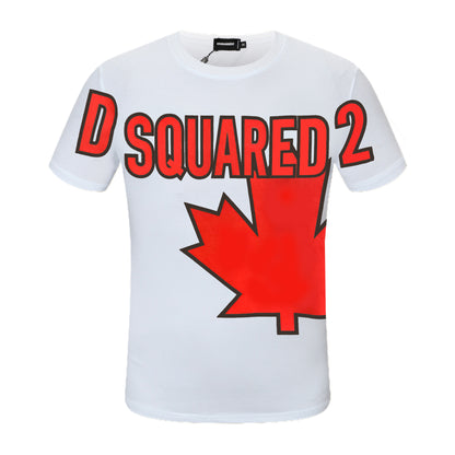 Dsquared2 Maple Leaf Cotton T-Shirt – 100% Cotton Unisex Tee | Black & White