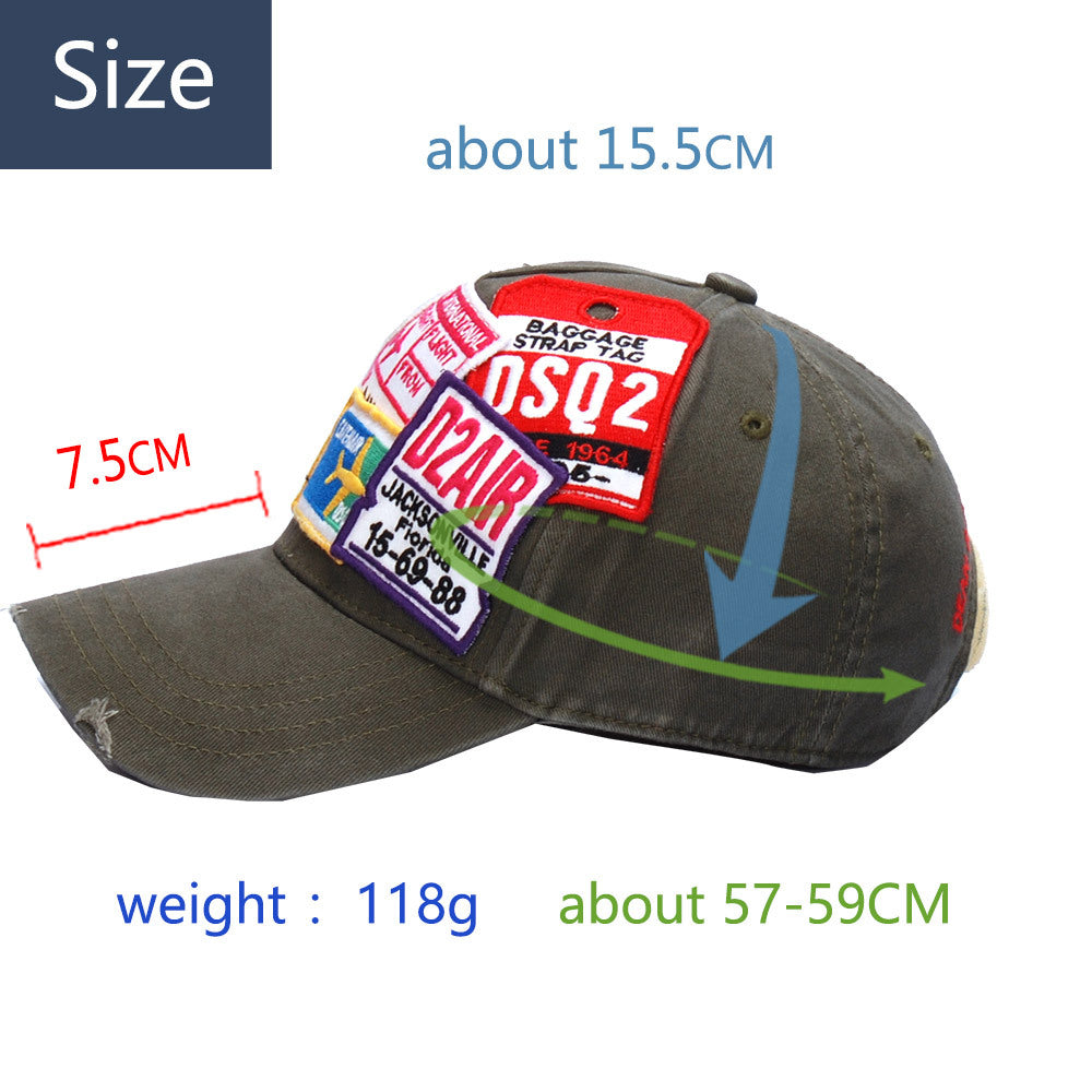 Dsquared2 Stamp Baseball Cap – Adjustable Unisex Hat | Black & Green