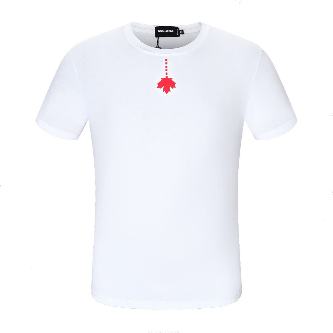 Dsquared2 Maple Leaf II Cotton T-Shirt – 100% Cotton Unisex Tee | Black & White