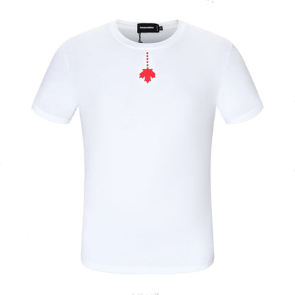 Dsquared2 Maple Leaf II Cotton T-Shirt – 100% Cotton Unisex Tee | Black & White