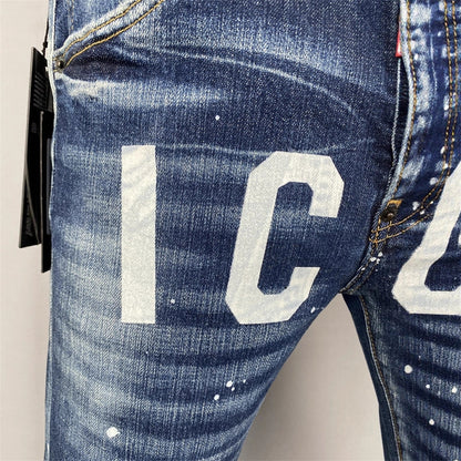 Dsquared2 Men's Slim Fit Logo Jeans — Signature Dark Wash