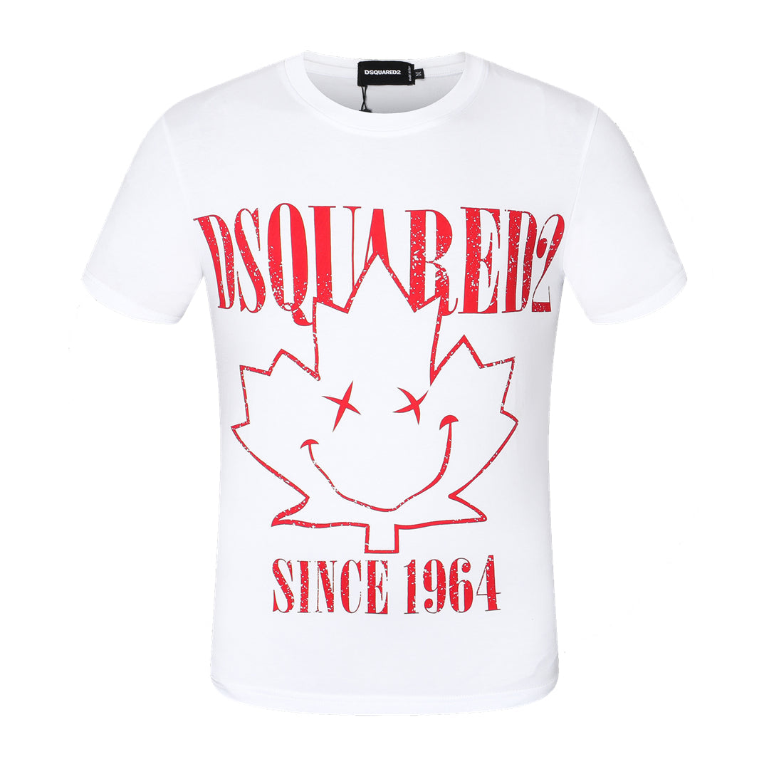 Dsquared2 Maple Leaf IV Cotton T-Shirt – 100% Cotton Unisex Tee | Black & White