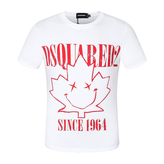 Dsquared2 Maple Leaf IV Cotton T-Shirt – 100% Cotton Unisex Tee | Black & White