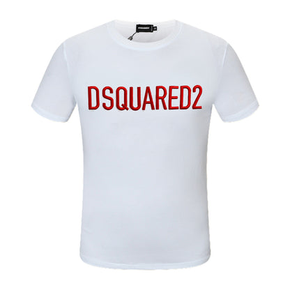 Dsquared2 Embroidery Logo Cotton T-Shirt – 100% Cotton Unisex Tee | Black & White
