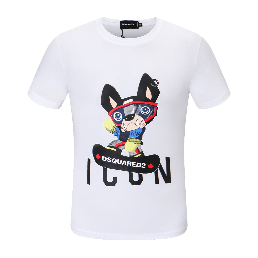 Dsquared2 Skateboard ICON Cotton T-Shirt – 100% Cotton Unisex Tee | Black & White