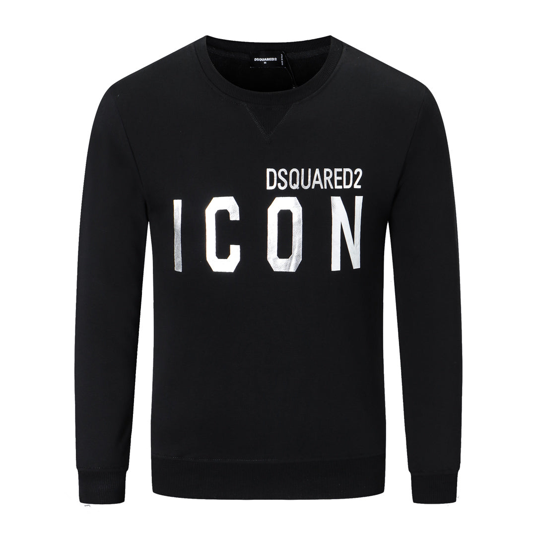 Dsquared2 Silver ICON Cotton Sweatshirt — The ICON, Elevated in Silver.
