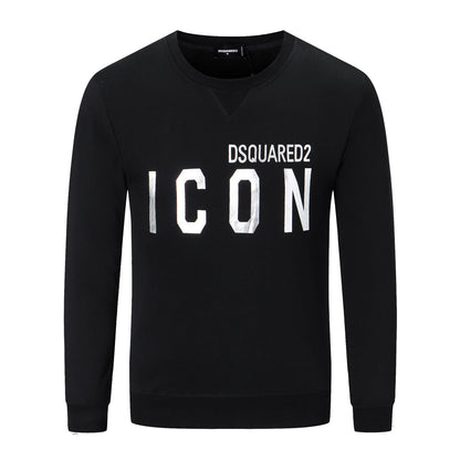 Dsquared2 Silver ICON Cotton Sweatshirt — The ICON, Elevated in Silver.
