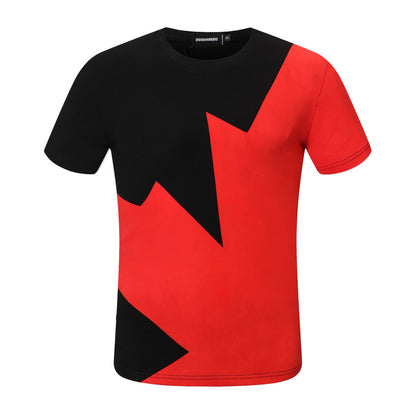 Dsquared2 Maple Leaf Cotton T-Shirt – 100% Cotton Unisex Tee | White & Black