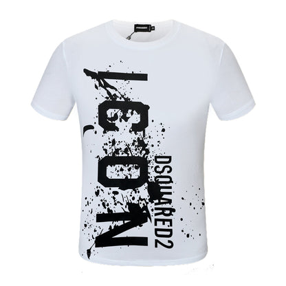 Dsquared2 ICON Paint Logo Cotton T-Shirt – 100% Cotton Unisex Tee | Black & White