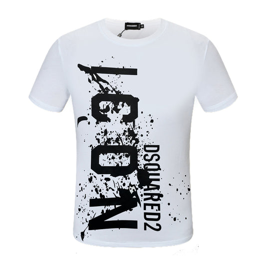 Dsquared2 ICON Paint Logo Cotton T-Shirt – 100% Cotton Unisex Tee | Black & White