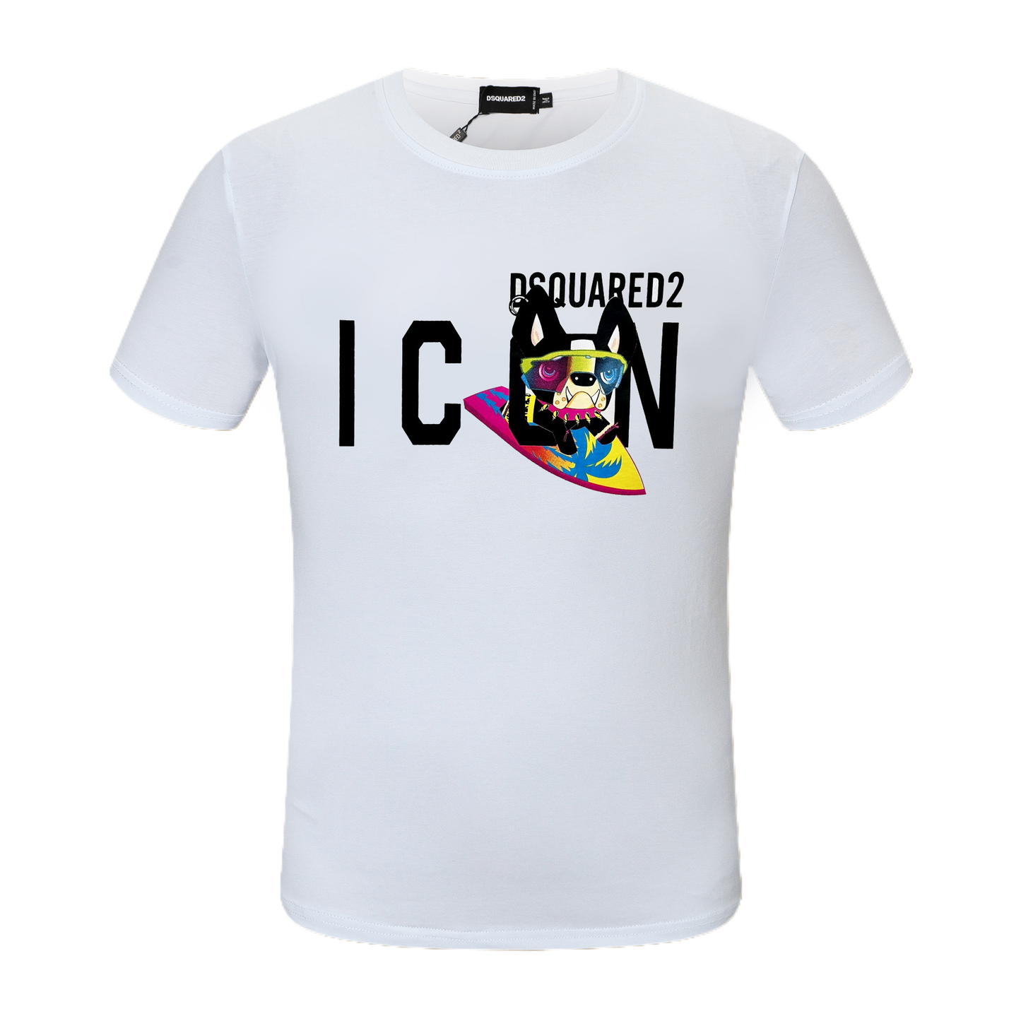 Dsquared2 Surfing ICON Cotton T-Shirt – 100% Cotton Unisex Tee | Black & White
