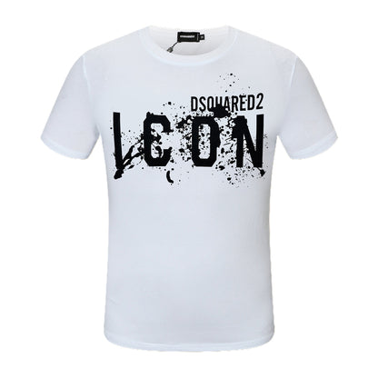 Dsquared2 ICON Paint T-Shirt – 100% Cotton Unisex Tee | Black & White