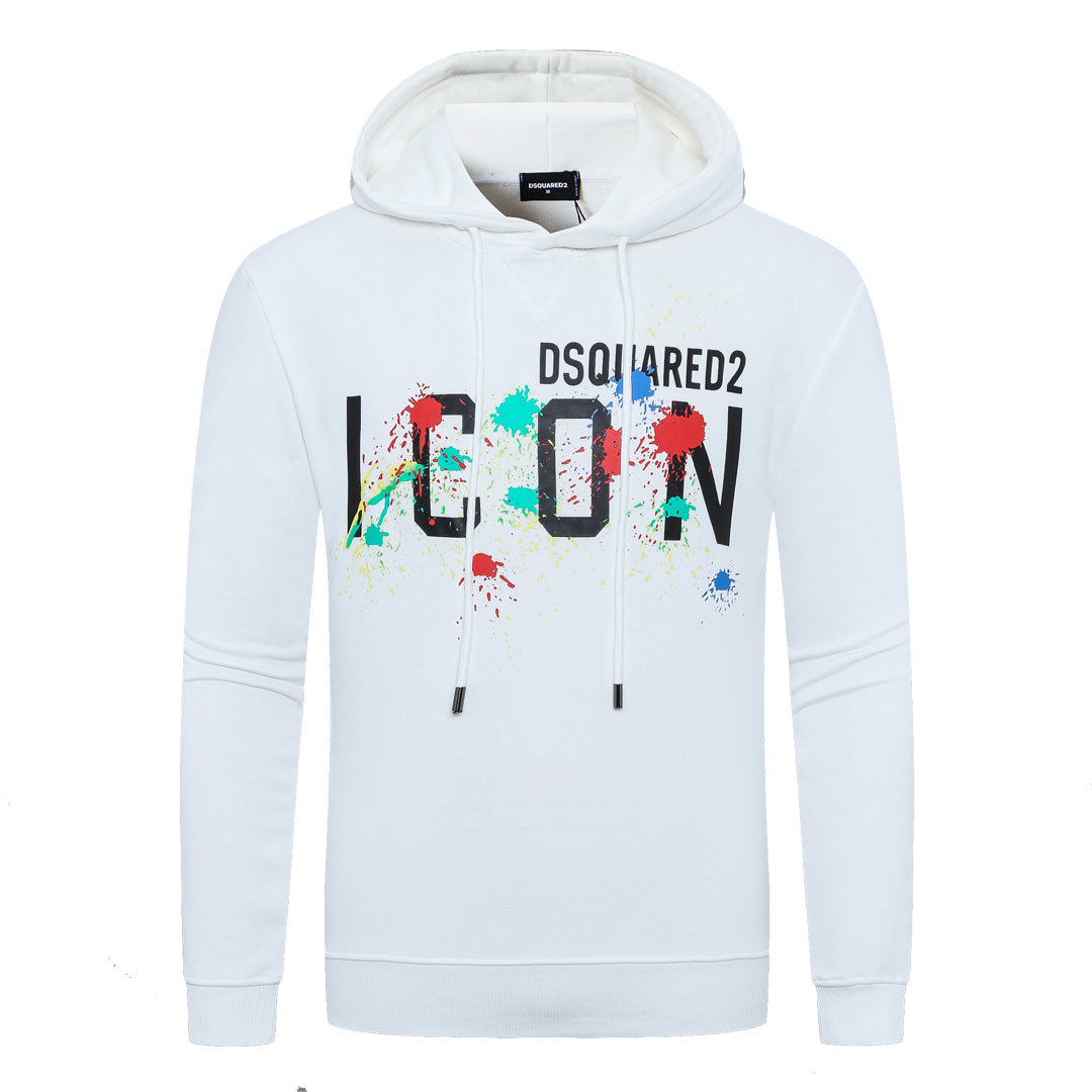 Dsquared2 Colorful Paint ICON Hoodie — Premium Cotton Streetwear