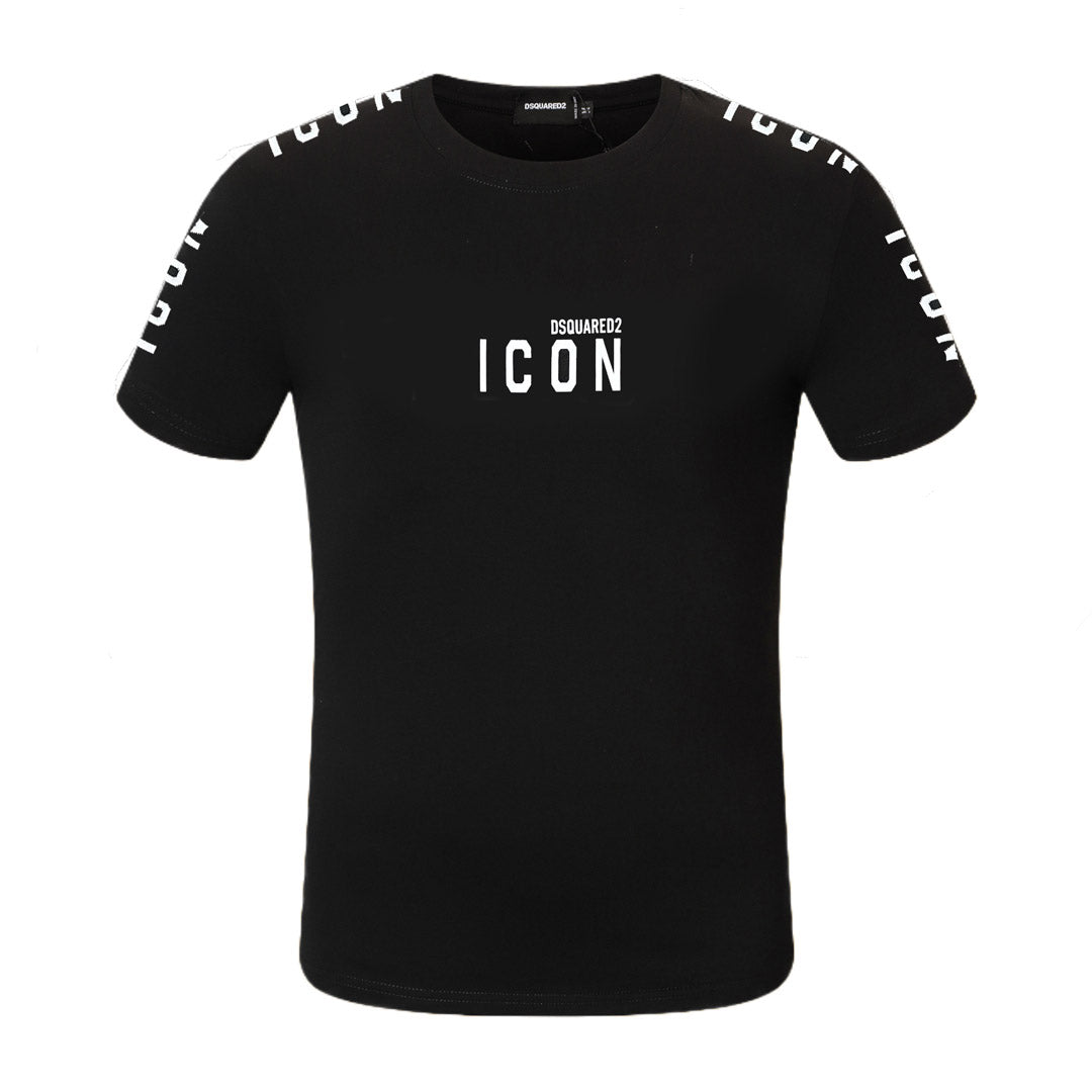 Dsquared2 ICON Shoulder Strap Cotton T-Shirt – 100% Cotton Unisex Tee | White & Black