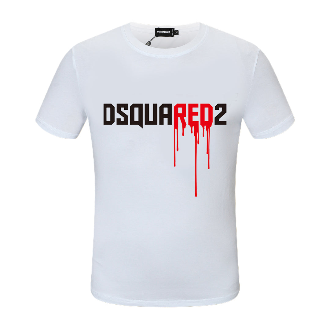 Dsquared2 Blood Logo Print T-Shirt – 100% Cotton Unisex Tee | Black & White