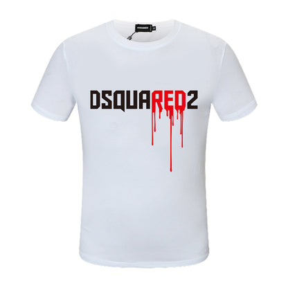 Dsquared2 Blood Logo Print T-Shirt – 100% Cotton Unisex Tee | Black & White