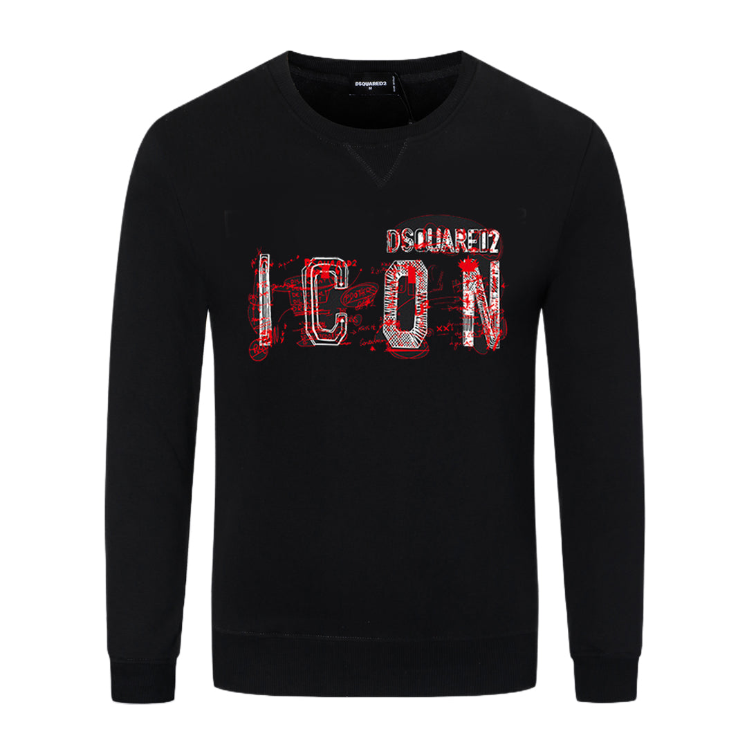 Dsquared2 Graffiti ICON Cotton Sweatshirt — The ICON, Spray-Painted.