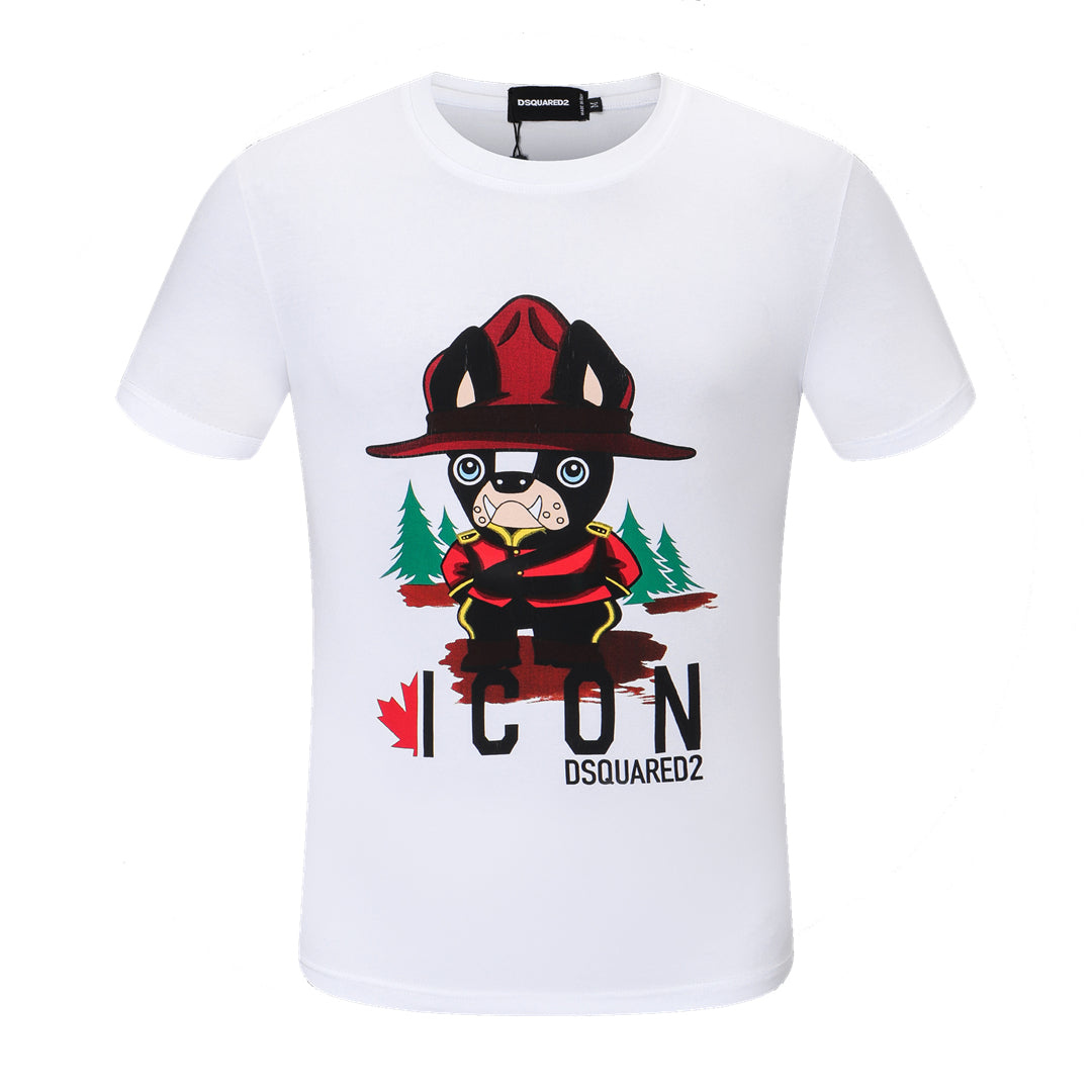 Dsquared2 Teddy Bear ICON Cotton T-Shirt – 100% Cotton Unisex Tee | Black & White