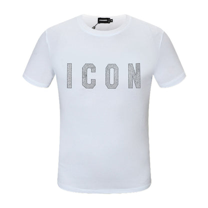 Dsquared2 Crystal ICON Cotton T-Shirt – 100% Cotton Unisex Tee | Black & White