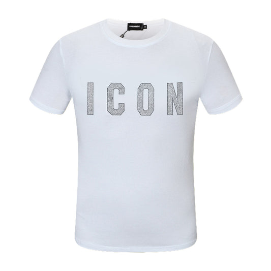 Dsquared2 Crystal ICON Cotton T-Shirt – 100% Cotton Unisex Tee | Black & White