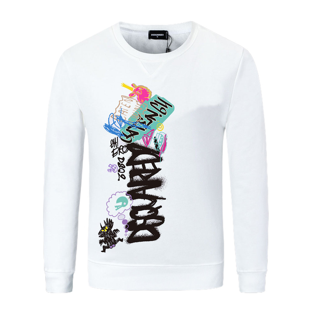 Dsquared2 Graffiti Logo Cotton Sweatshirt — From the Wall to the Runway